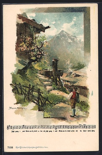 Cartolina artista theodor - cartolina, d'artista