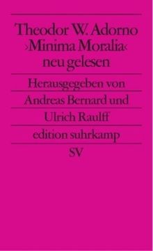 Theodor adorno minima - w., »minima