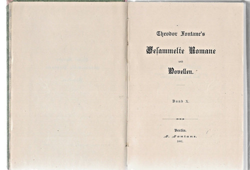 Theodor fontane romanzi e - fontane's,