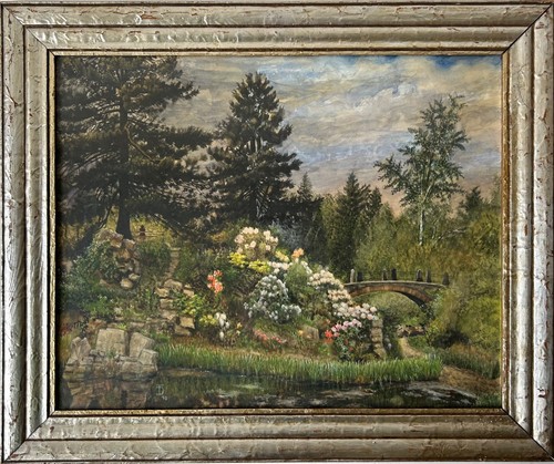Aquarelle 1946 paysage - aquarelle, avec