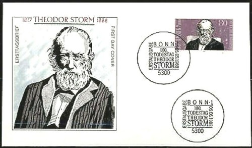 Brd 1988 theodor storm fdc - 1988:,